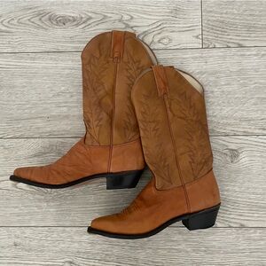 Texas leather cowboy boots